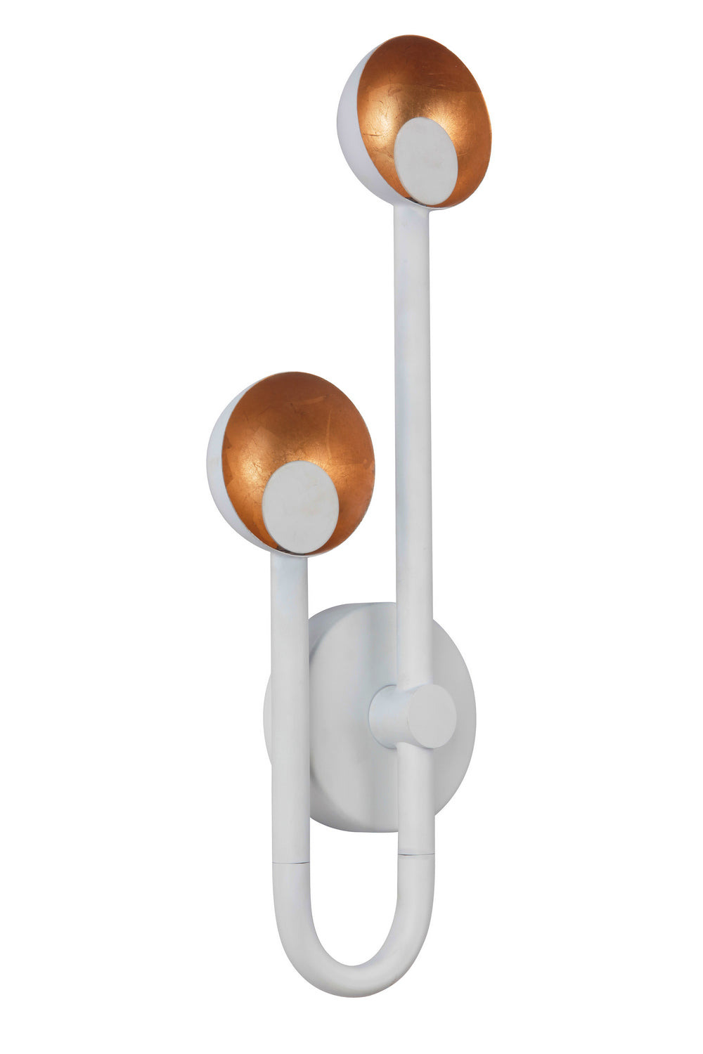 Craftmade Foundry 49262-MWWGL-LED Wall Sconce Light - Matte White/Gold Leaf