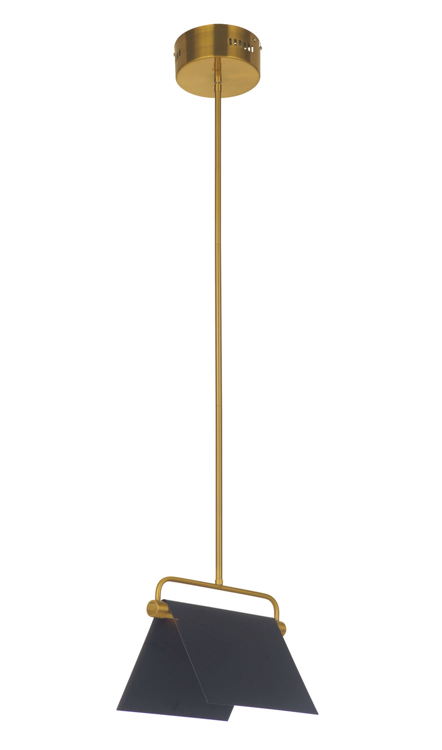 Craftmade Tente 49590-GBKSB-LED Pendant Light - Gloss Black/Satin Brass