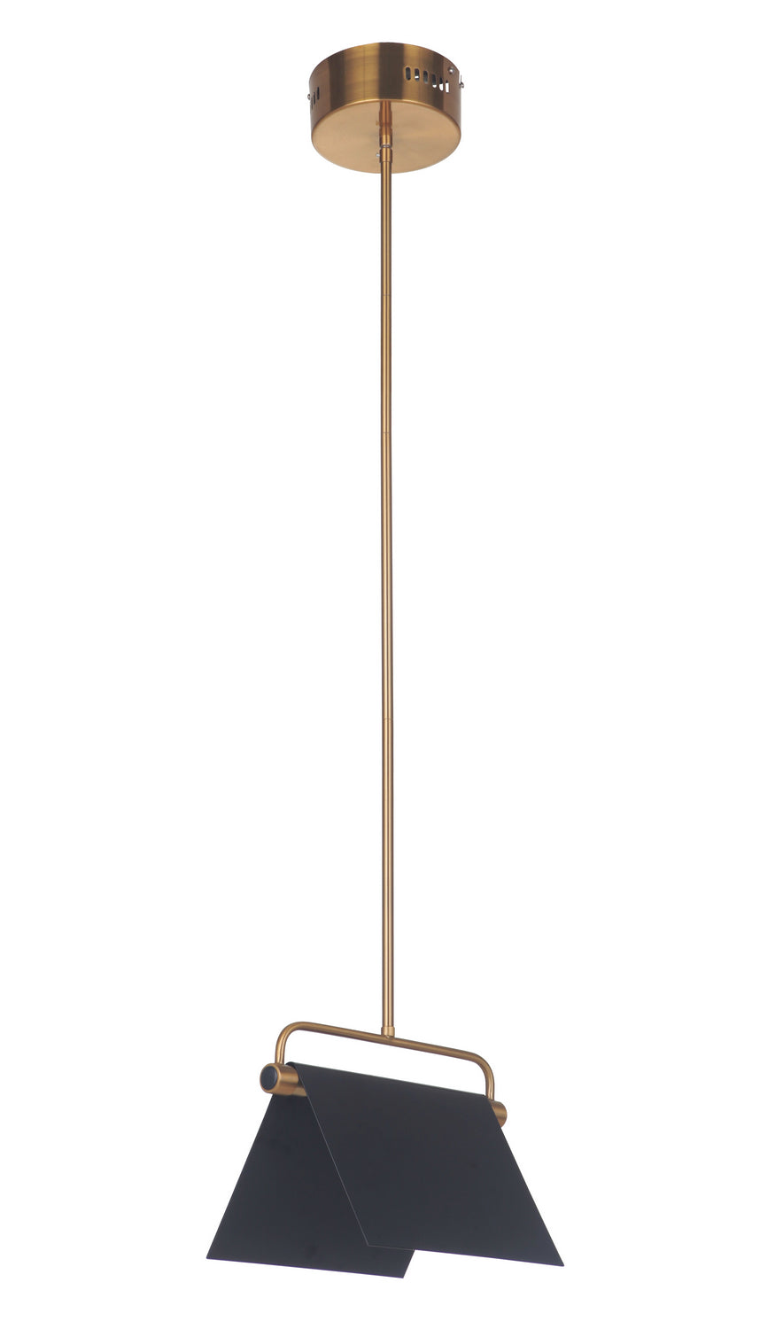 Craftmade Tente 49590-GBKSB-LED Pendant Light - Gloss Black/Satin Brass