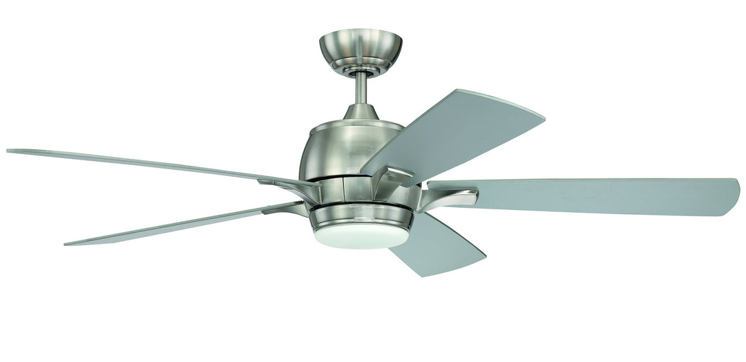 Craftmade Stellar STE52BNK5 Ceiling Fan 52 - Brushed Polished Nickel, Brushed Nickel/Maple/