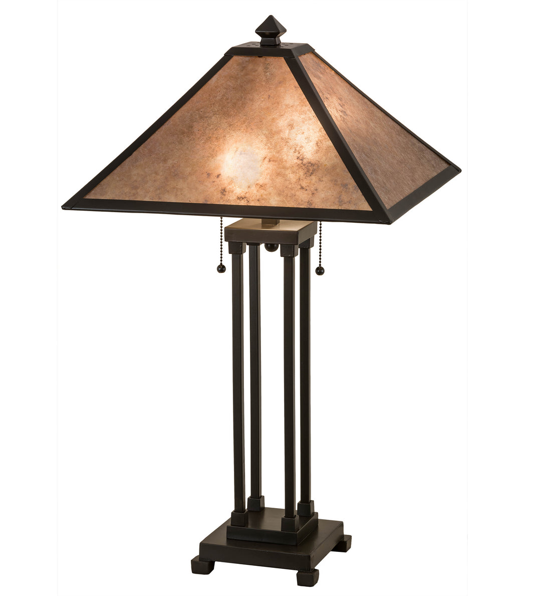 Meyda Tiffany Lighting 186216 Sutter Two Light Table Lamp Lamp Bronze / Dark