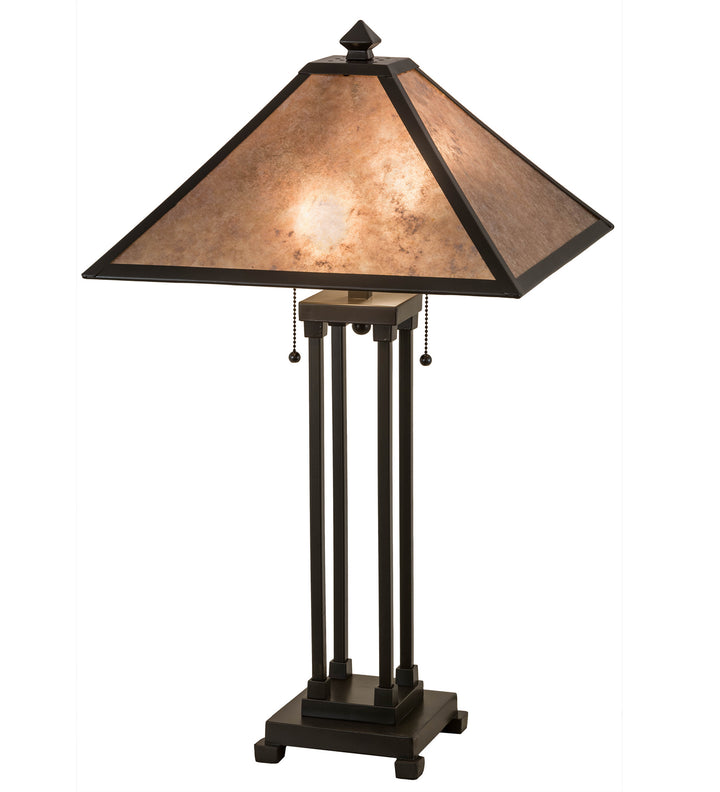 Meyda Tiffany Lighting 186216 Sutter Two Light Table Lamp Lamp Bronze / Dark
