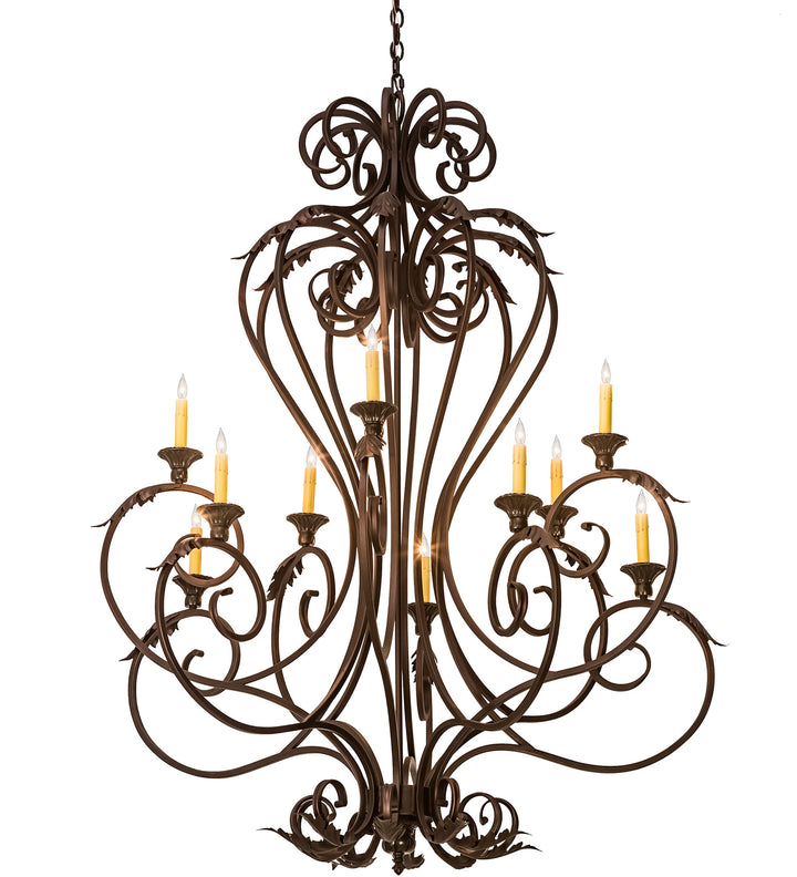 Meyda Tiffany Josephine 201575 Chandelier Light - Mahogany Bronze