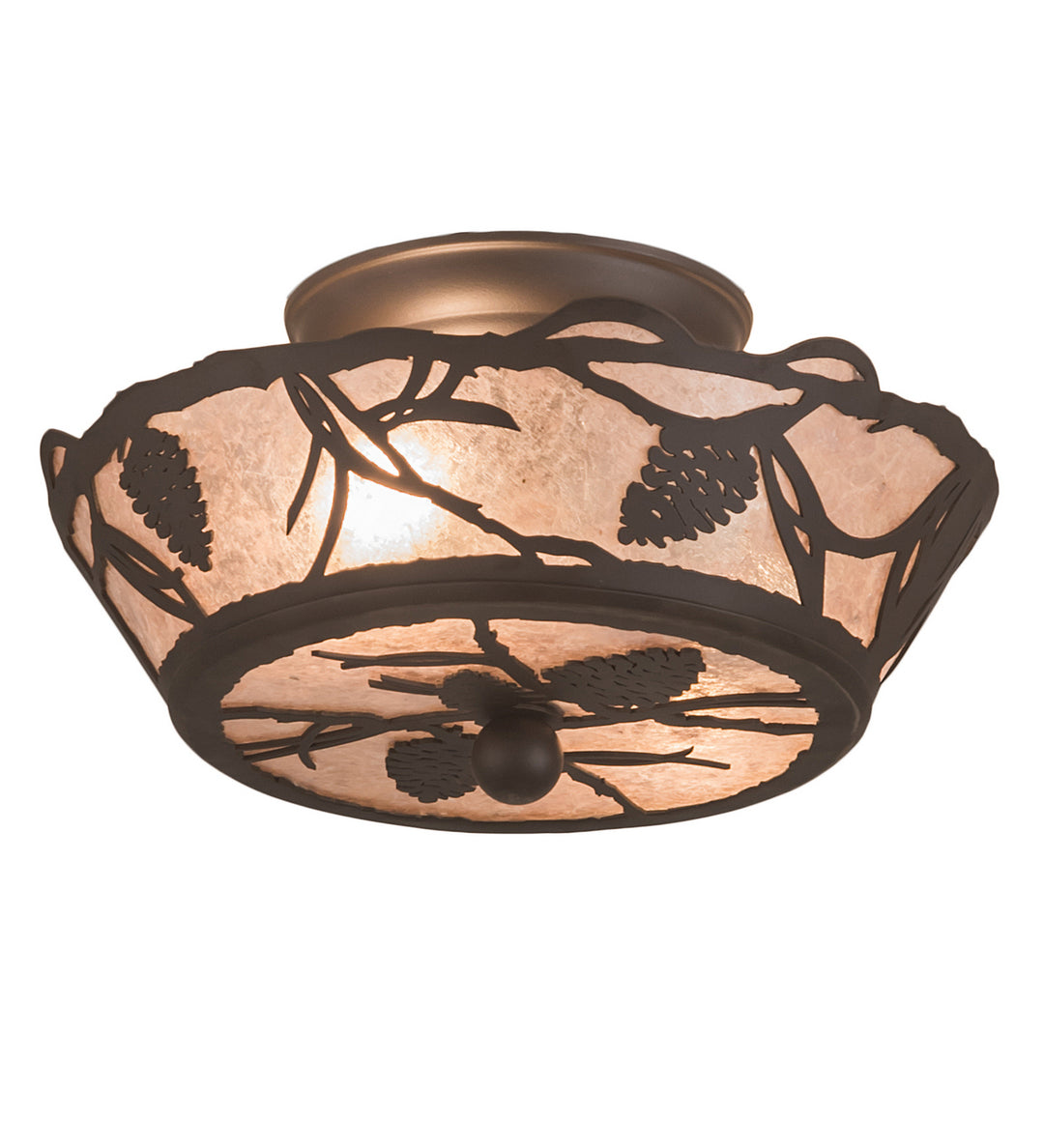 Meyda Tiffany Whispering Pines 201814 Ceiling Light - Oil Rubbed Bronze
