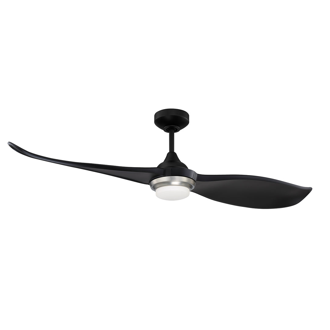 Kendal Deuce AC22252-BLK/SN Ceiling Fan 52 - Black & Satin Nickel, Black/