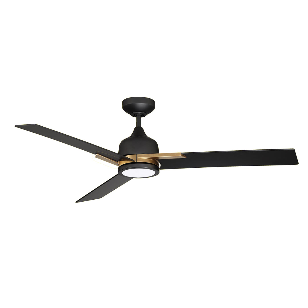 Kendal Triton AC22452-BLK/OCB Ceiling Fan 52 - Black & Oilcan Brass, Black/