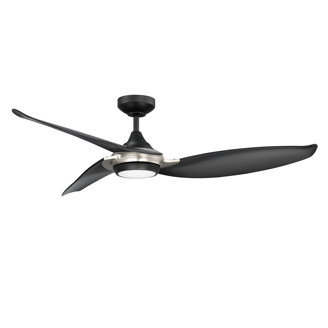 Kendal Virtua AC22752-BLK/SN Ceiling Fan 52 - Black & Satin Nickel, Black/