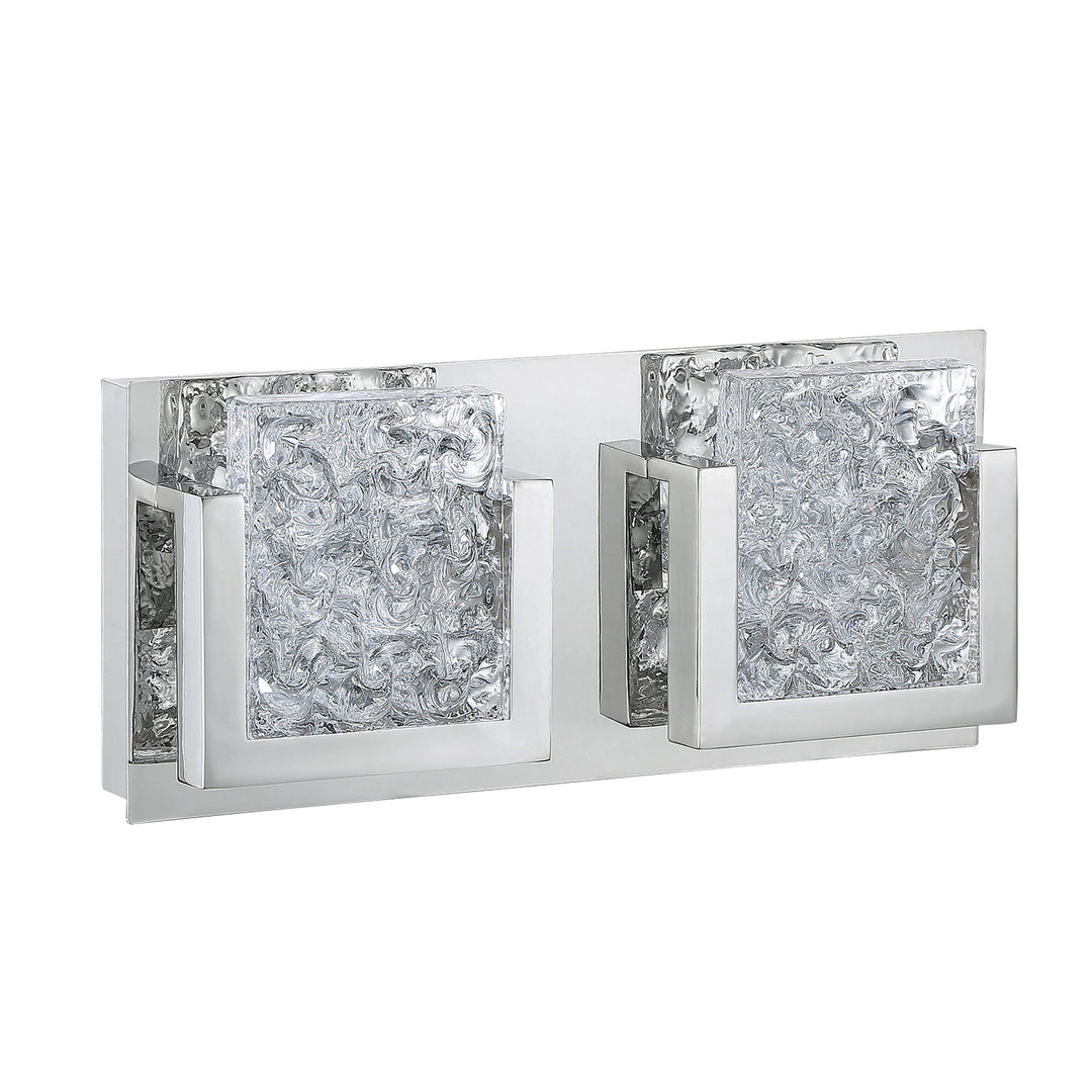 Kendal Ice-Lava VF9200-2L-CH Bath Vanity Light 15 in. wide - Chrome