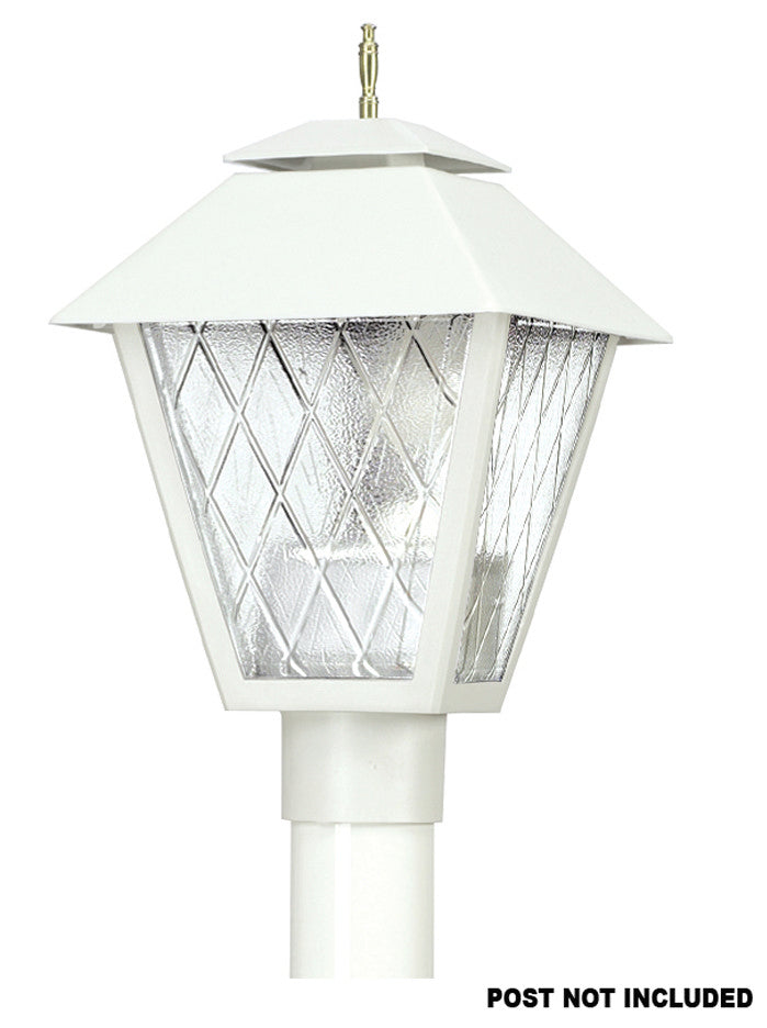 Wave Lighting 109F-70H Colonial Hid One Light Post Mount Outdoor White