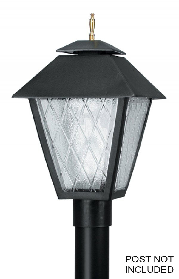 Wave Lighting 110F Colonial One Light Post Mount Outdoor Black