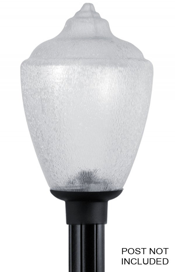 Wave Lighting 2018CL-70MH Globe & Acorn Hid One Light Post Mount Outdoor Black