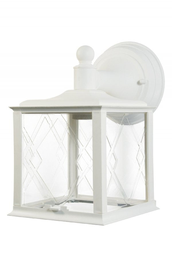Wave Lighting 240VH-WH New Town One Light Wall Mount Outdoor White