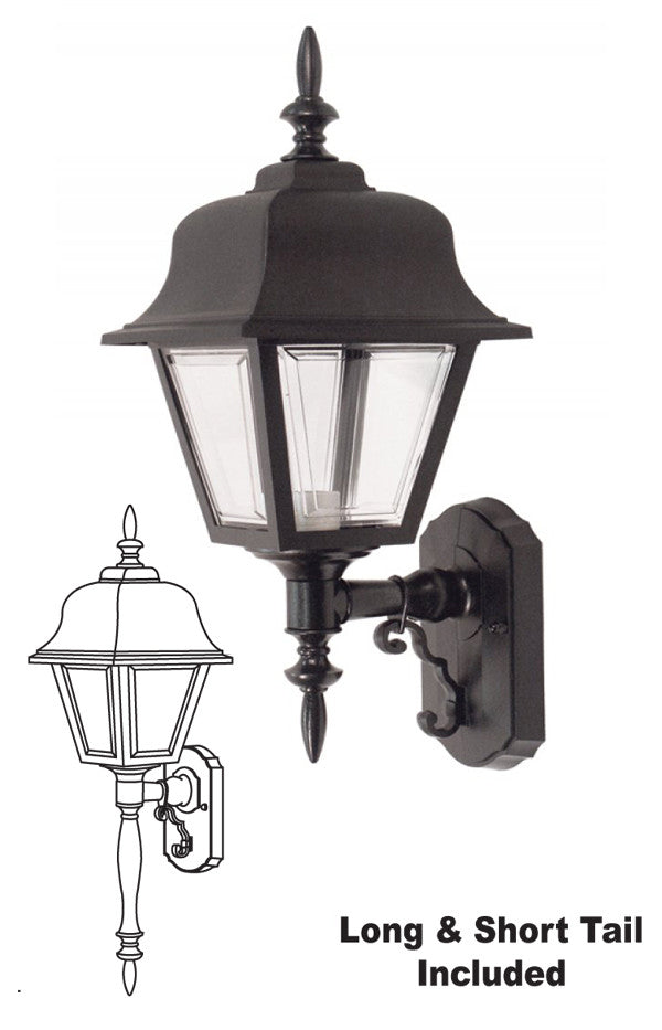 Wave Lighting 260SC-BK Ashland One Light Wall Mount Outdoor Black