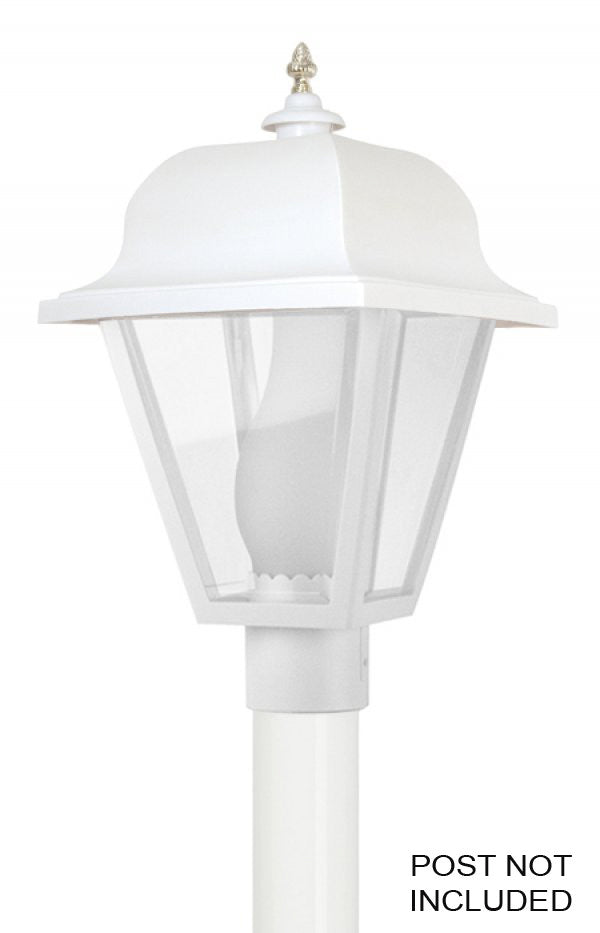 Wave Lighting 411 Saxony One Light Post Mount Outdoor White