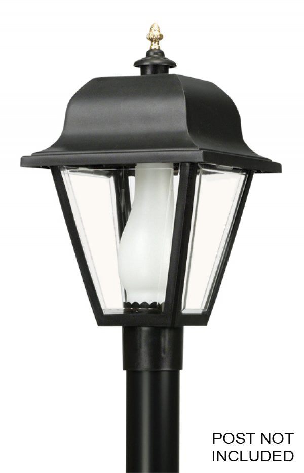 Wave Lighting 412 Saxony One Light Post Mount Outdoor Black