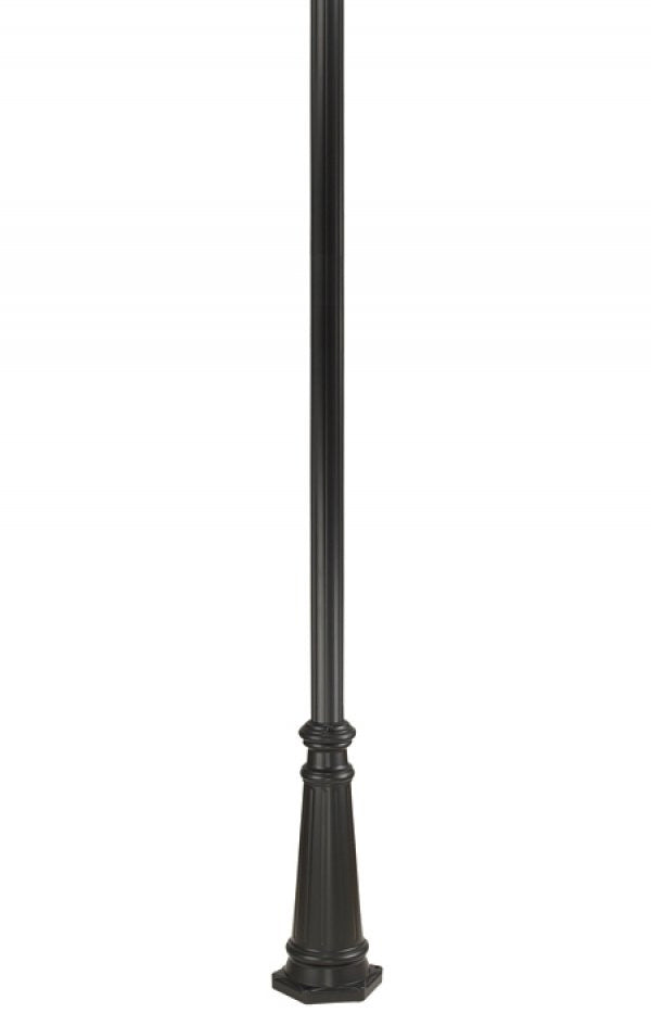 Wave Lighting C6P2-BK Residential Posts 6` Surface Post W/Decorative Base Outdoor Black