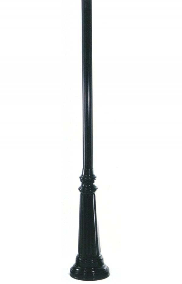 Wave Lighting C8P2-BK Residential Posts 8` Surface Post W/Decorative Base Outdoor Black