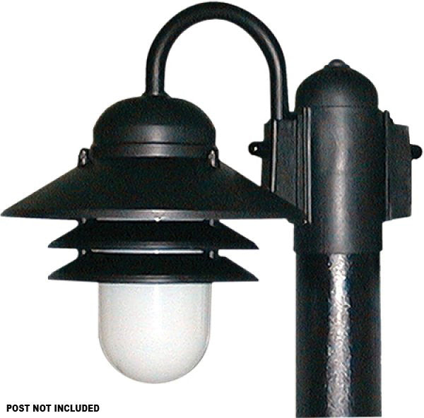 Wave Lighting S75TL-1-BK Nautical One Light Post Mount Outdoor Black