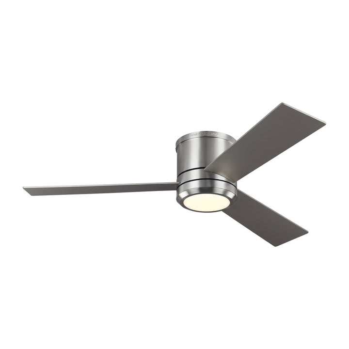 Visual Comfort Fan Clarity 56 3CLMR56BSD-V1 Ceiling Fan - Brushed Steel, Silver/Silver/