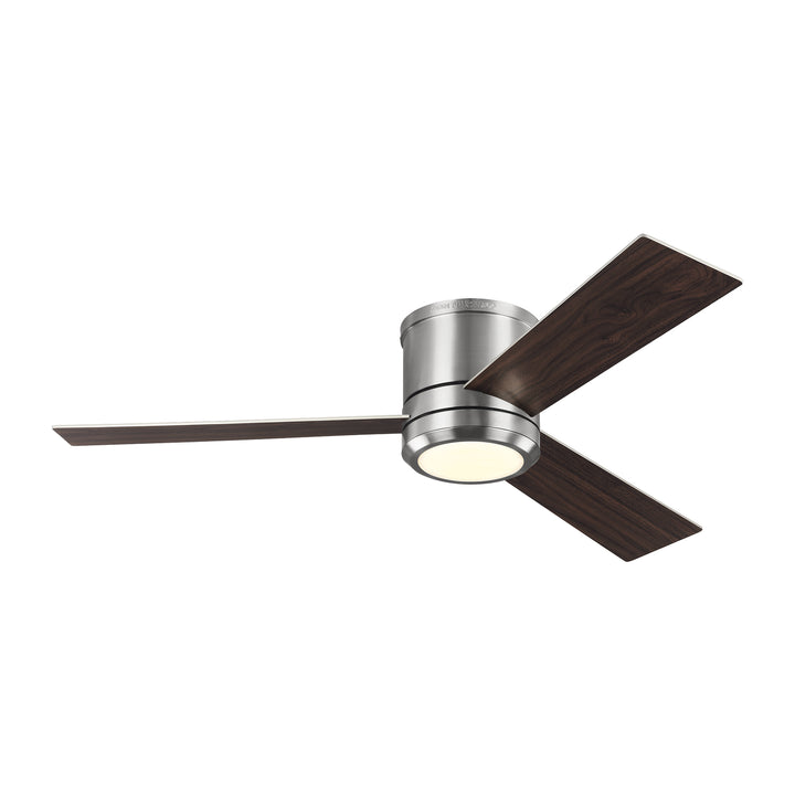 Visual Comfort Fan Clarity 56 3CLMR56BSD-V1 Ceiling Fan - Brushed Steel, Silver/Silver/