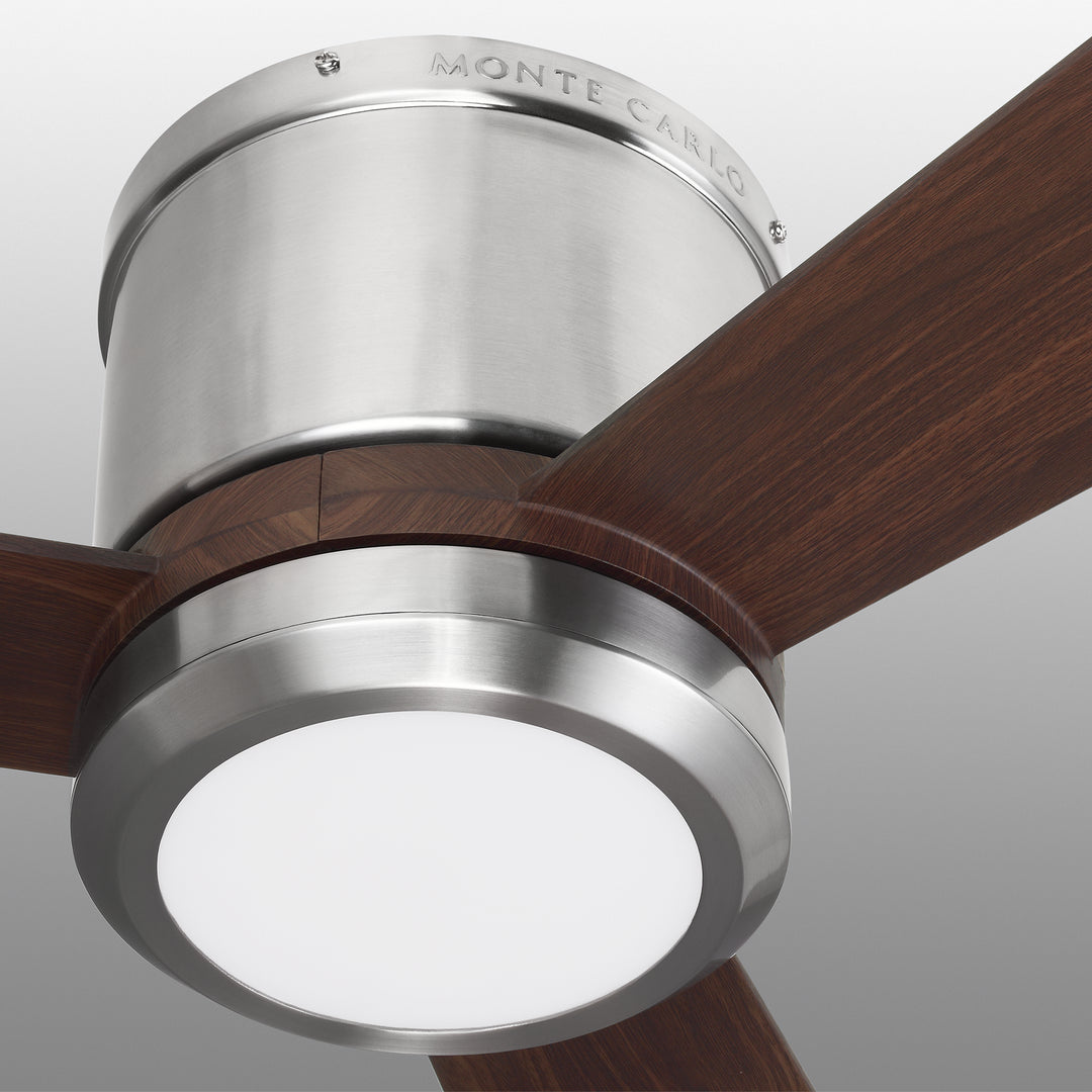 Visual Comfort Fan Clarity 42 3CLYR42BSD-V1 Ceiling Fan - Brushed Steel, Teak ABS/Teak ABS/