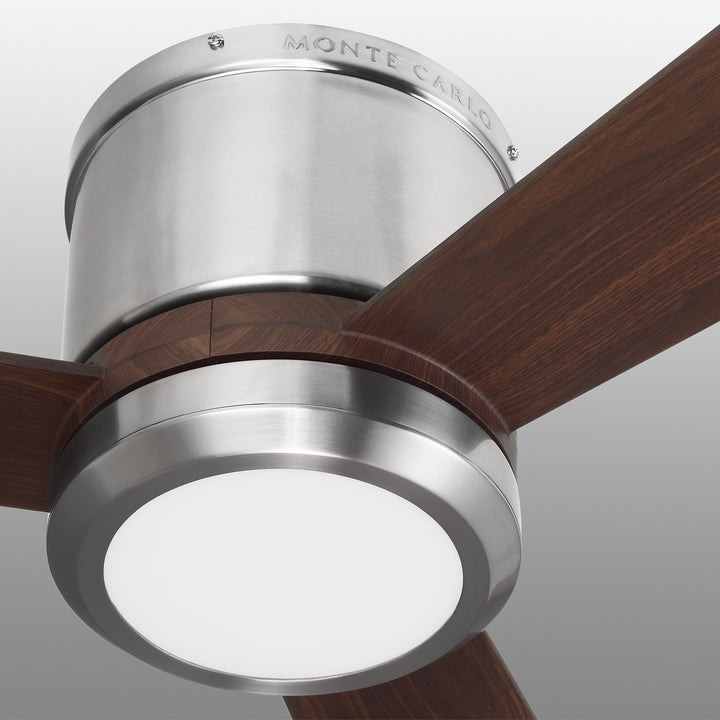 Visual Comfort Fan Clarity 42 3CLYR42BSD-V1 Ceiling Fan - Brushed Steel, Teak ABS/Teak ABS/