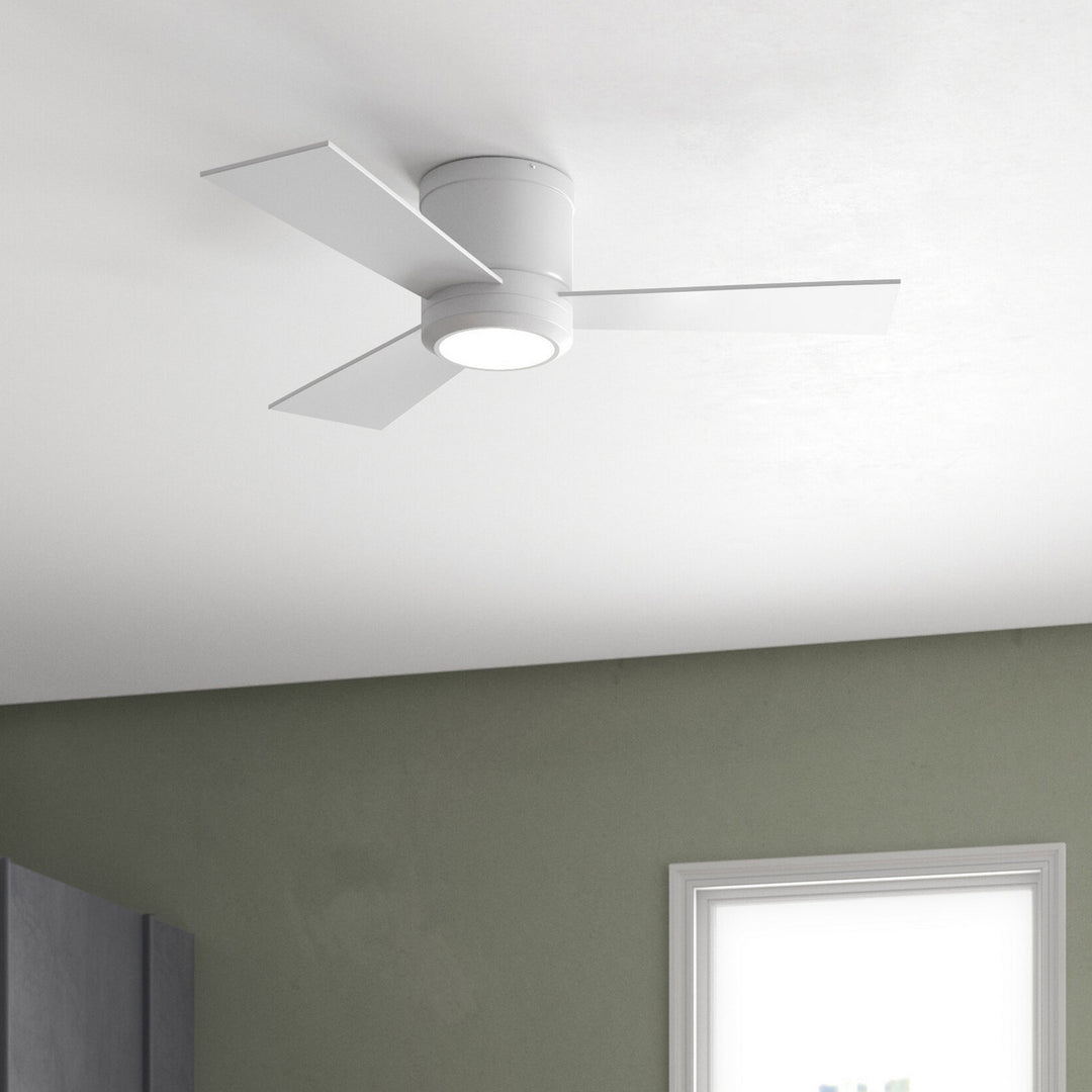 Visual Comfort Fan Clarity 42 3CLYR42BSD-V1 Ceiling Fan - Brushed Steel, Teak ABS/Teak ABS/