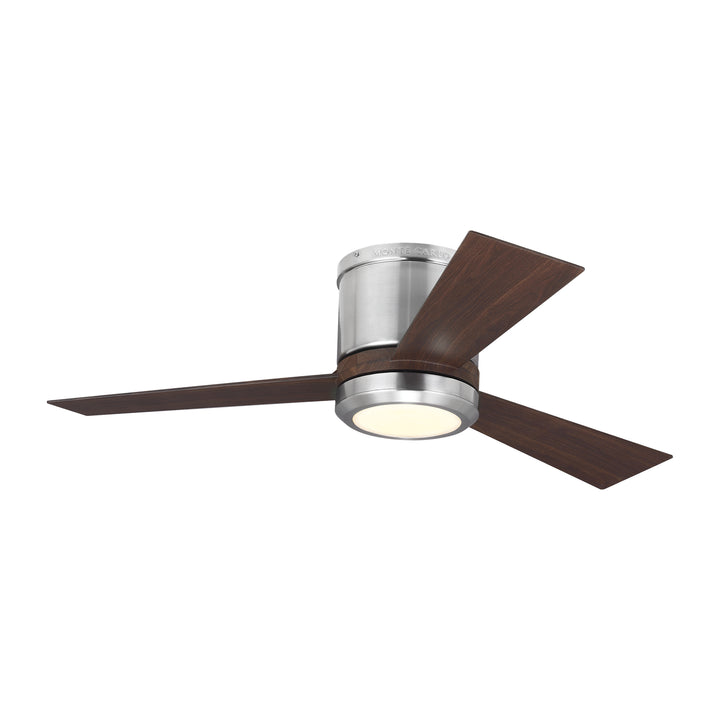 Visual Comfort Fan Clarity 42 3CLYR42BSD-V1 Ceiling Fan - Brushed Steel, Teak ABS/Teak ABS/