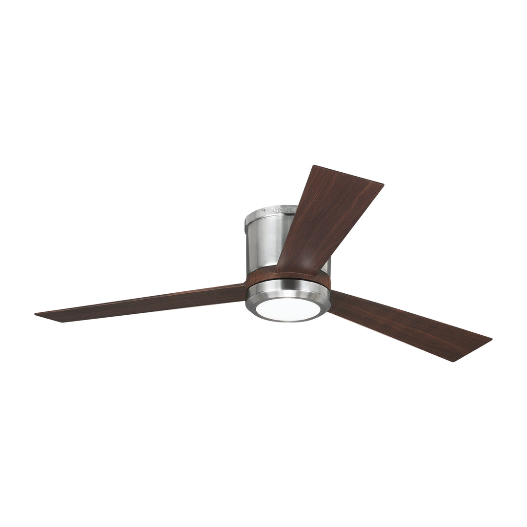 Visual Comfort Fan Clarity 52 3CLYR52BSD-V1 Ceiling Fan - Brushed Steel, Teak ABS/Teak ABS/