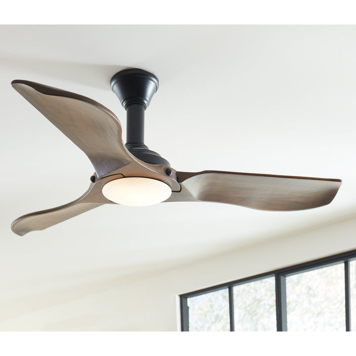 Visual Comfort Fan Minimalist 56 3MNLR56BKD-V1 Ceiling Fan - Matte Black, Dark Walnut/Dark Walnut/