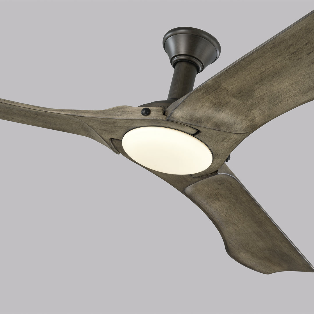 Visual Comfort Fan Minimalist 72 3MNLR72AGPD-V1 Ceiling Fan - Aged Pewter, Light Grey Weathered Oak/Light Grey Weathered Oak/