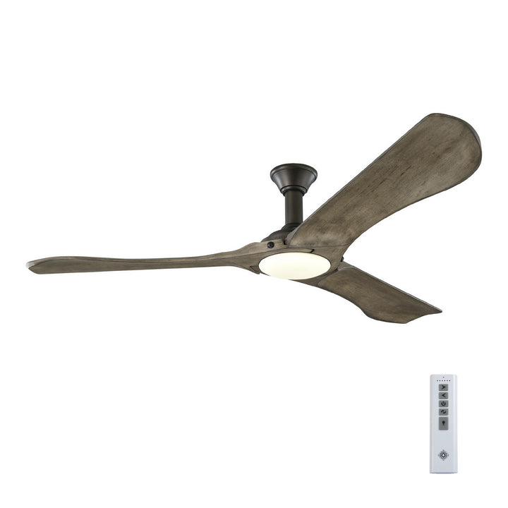 Visual Comfort Fan Minimalist 72 3MNLR72AGPD-V1 Ceiling Fan - Aged Pewter, Light Grey Weathered Oak/Light Grey Weathered Oak/