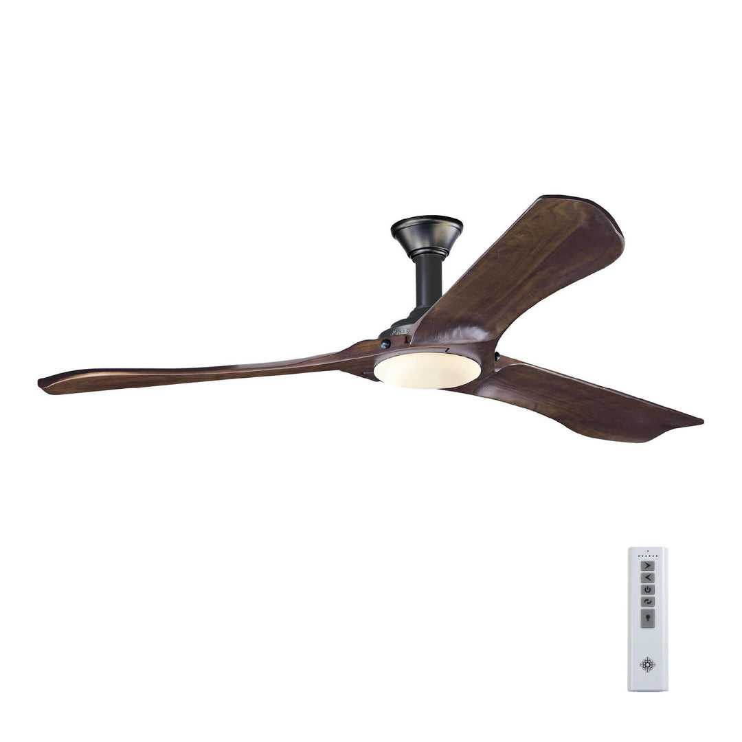 Visual Comfort Fan Minimalist 72 3MNLR72BKD-V1 Ceiling Fan - Matte Black, Dark Walnut/Dark Walnut/