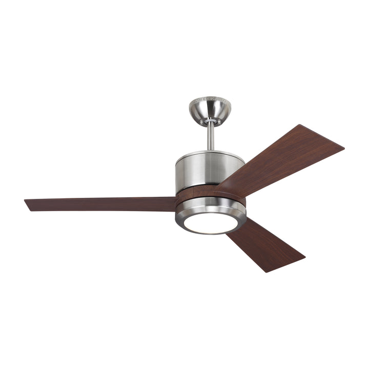 Visual Comfort Fan Vision 42 3VNR42BSD-V1 Ceiling Fan - Brushed Steel, Teak ABS/Teak ABS/