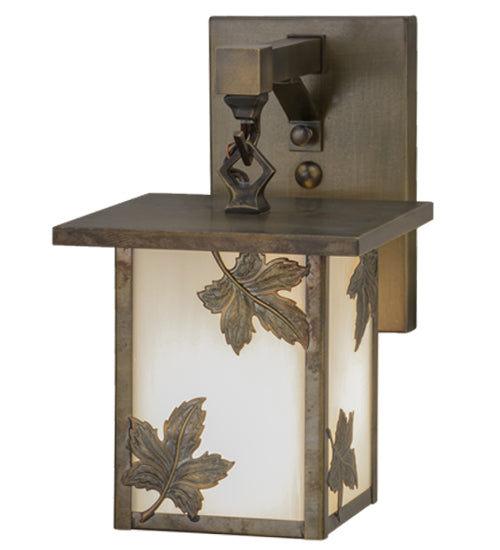 Meyda Tiffany Lighting 89245 Hyde Park One Light Wall Sconce Outdoor Copper/Antique/Verde