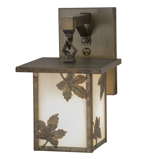 Meyda Tiffany Lighting 89245 Hyde Park One Light Wall Sconce Outdoor Copper/Antique/Verde