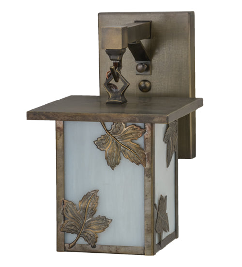 Meyda Tiffany Lighting 89245 Hyde Park One Light Wall Sconce Outdoor Copper/Antique/Verde