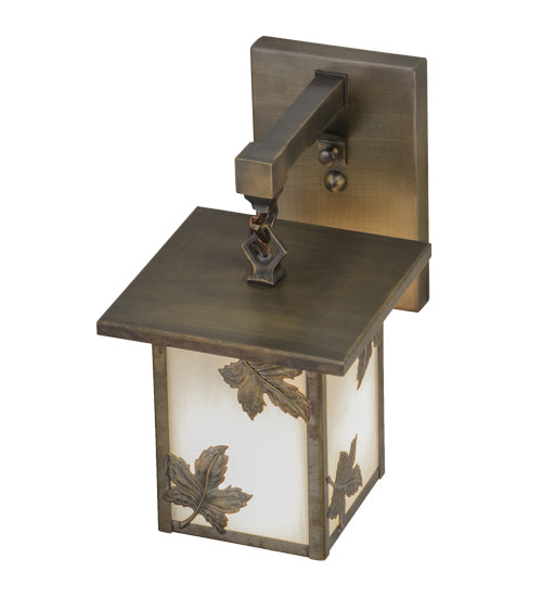 Meyda Tiffany Lighting 89245 Hyde Park One Light Wall Sconce Outdoor Copper/Antique/Verde