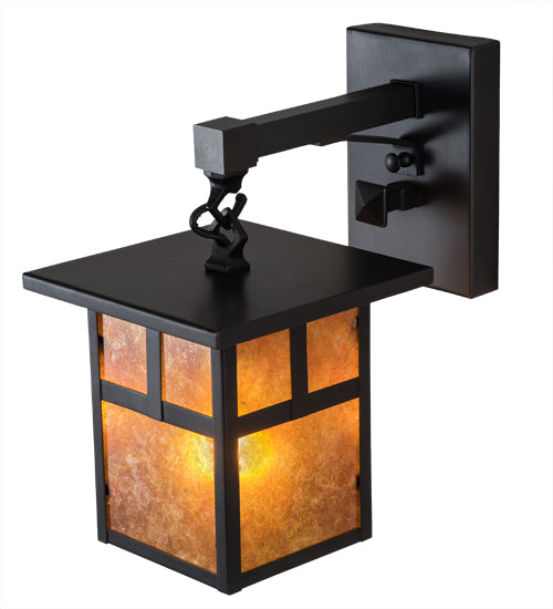 Meyda Tiffany Lighting 89355 Hyde Park One Light Wall Sconce Outdoor Bronze / Dark