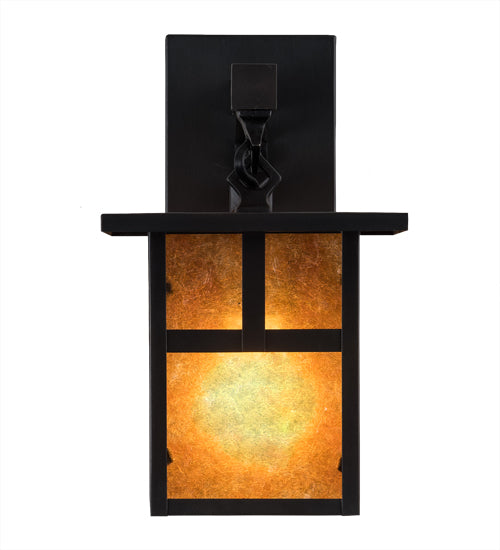 Meyda Tiffany Lighting 89355 Hyde Park One Light Wall Sconce Outdoor Bronze / Dark