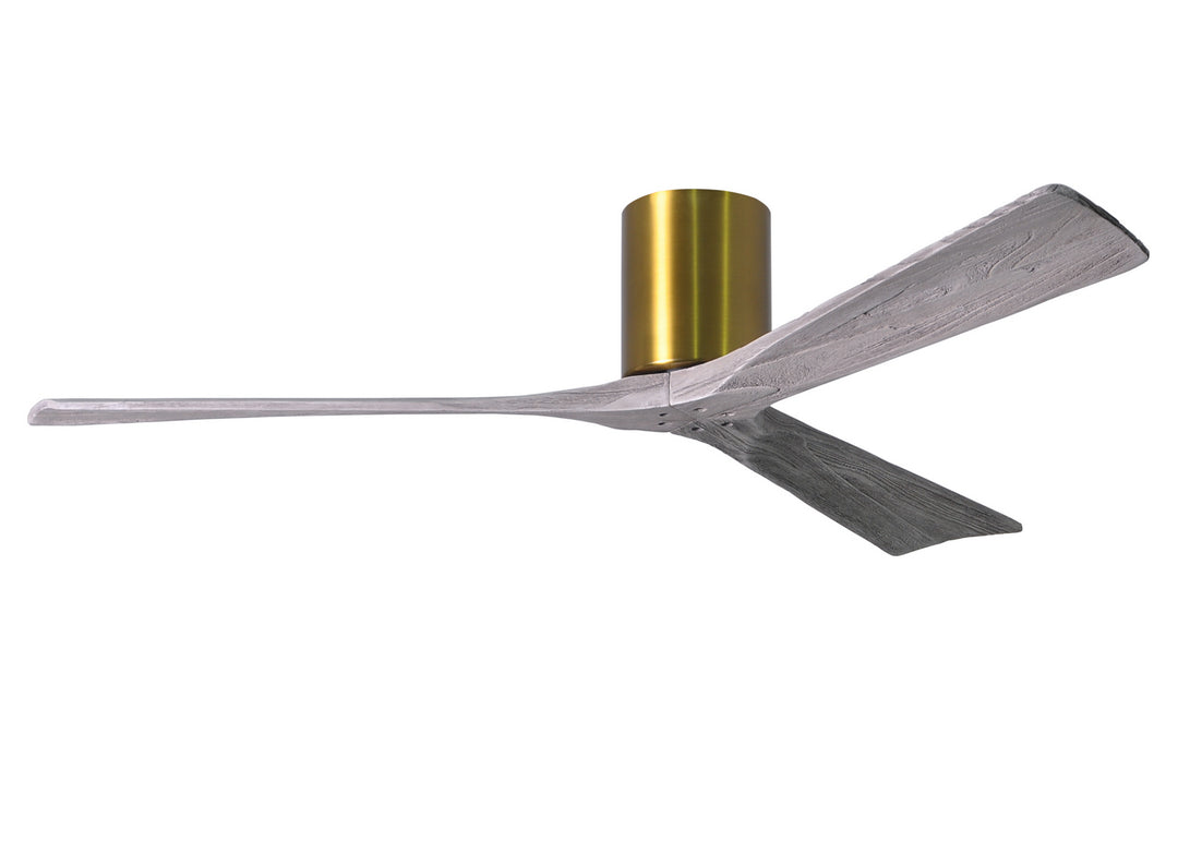 Matthews Fan Company Irene IR3H-BRBR-BW-60 Ceiling Fan 60 - Brushed Brass, Barnwood Tone/