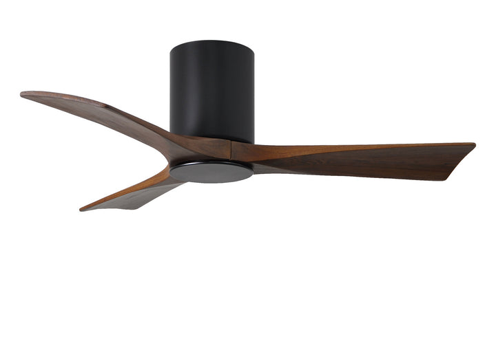 Matthews Fan Company Irene IR3HLK-BK-WA-42 Ceiling Fan 42 - Matte Black, Walnut Tone/