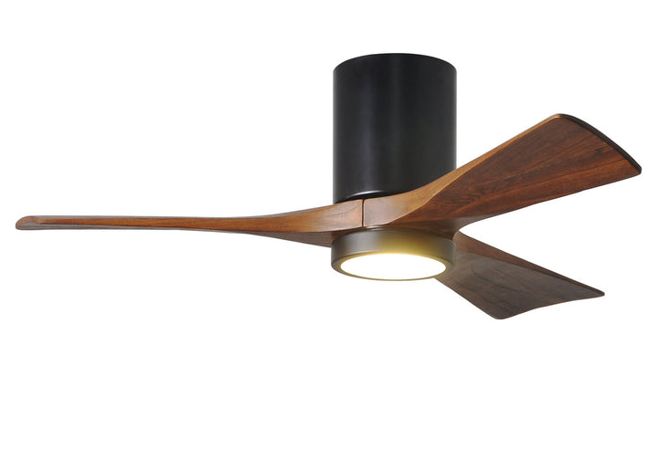 Matthews Fan Company Irene IR3HLK-BK-WA-42 Ceiling Fan 42 - Matte Black, Walnut Tone/