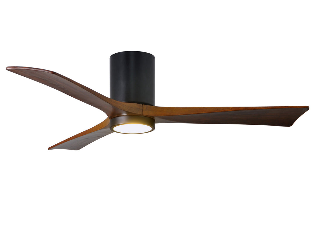 Matthews Fan Company Irene IR3HLK-BK-WA-52 Ceiling Fan 52 - Matte Black, Walnut Tone/