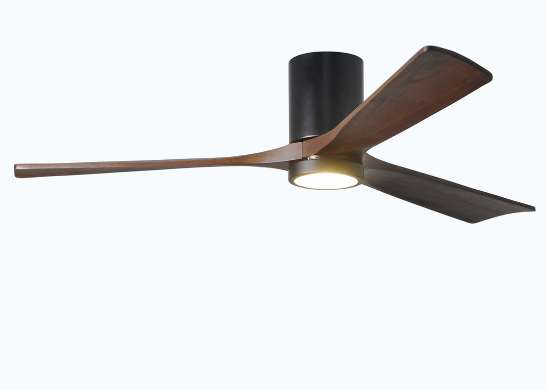 Matthews Fan Company Irene IR3HLK-BK-WA-60 Ceiling Fan 60 - Matte Black, Walnut Tone/