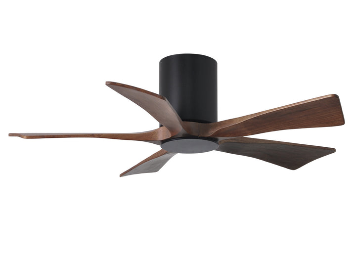 Matthews Fan Company Irene IR5HLK-BK-WA-42 Ceiling Fan 42 - Matte Black, Walnut Tone/