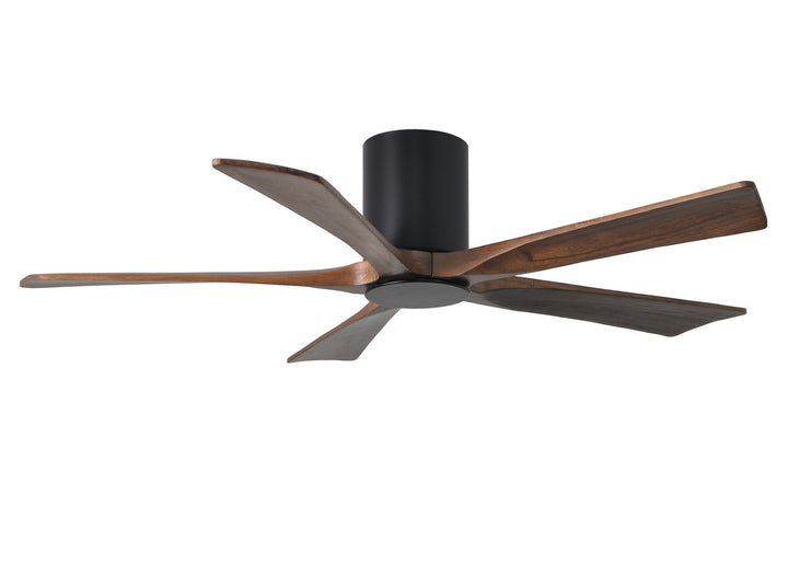 Matthews Fan Company Irene IR5HLK-BK-WA-52 Ceiling Fan 52 - Matte Black, Walnut Tone/