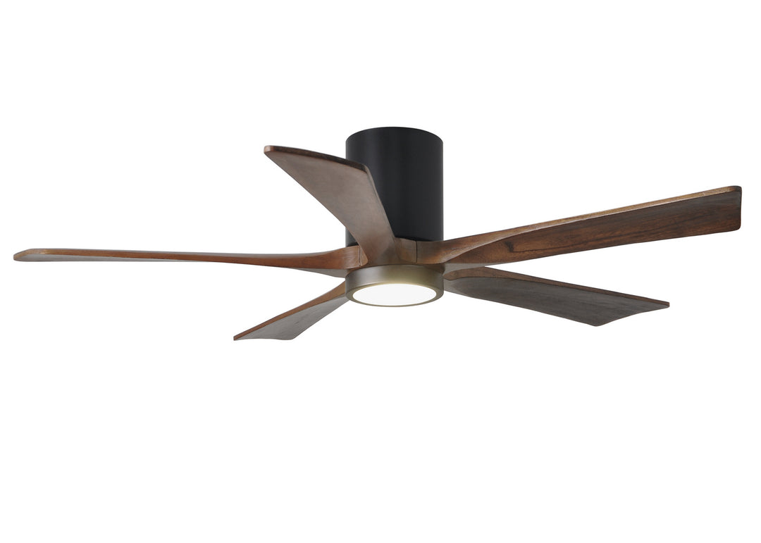 Matthews Fan Company Irene IR5HLK-BK-WA-52 Ceiling Fan 52 - Matte Black, Walnut Tone/