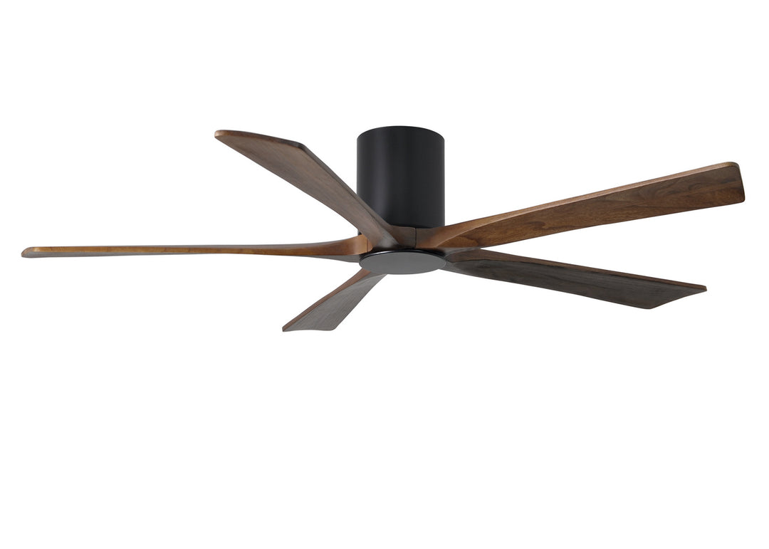 Matthews Fan Company Irene IR5HLK-BK-WA-60 Ceiling Fan 60 - Matte Black, Walnut Tone/