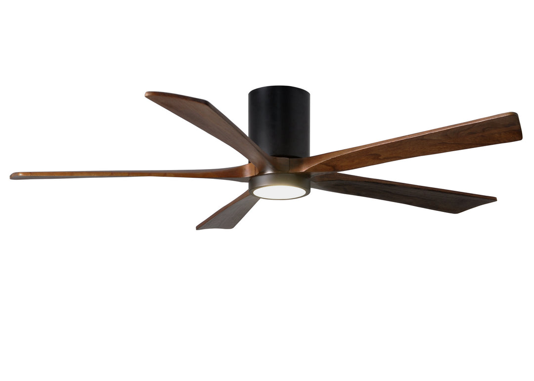 Matthews Fan Company Irene IR5HLK-BK-WA-60 Ceiling Fan 60 - Matte Black, Walnut Tone/